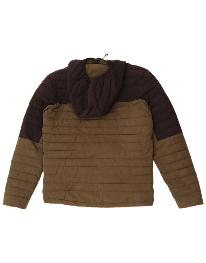 Diesel Herre hættepolstret jakke UK 38 Medium Khaki Colourblock