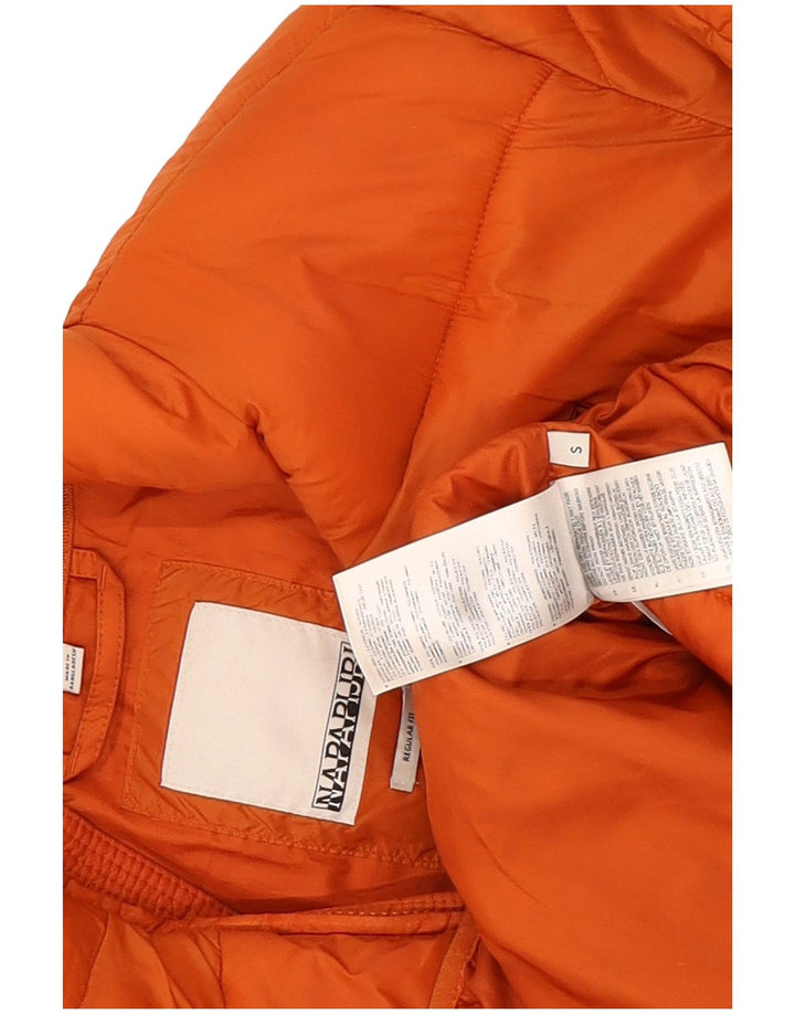 Napapijri Herre Geographic grafisk polstret jakke UK 36 Small Orange