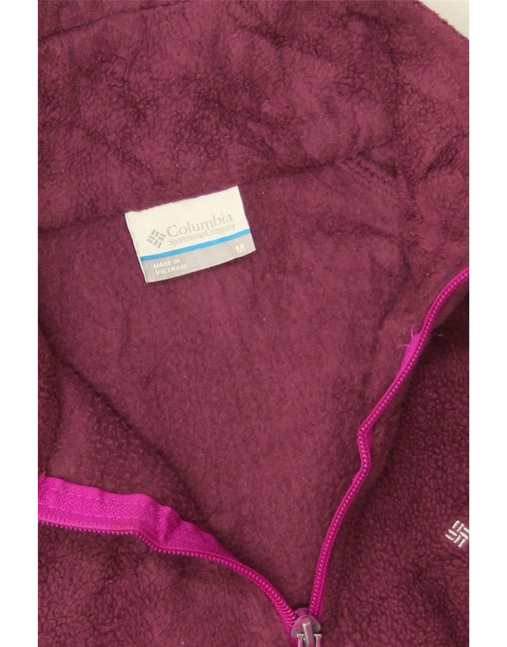 Columbia Dame Fleecejakke UK 14 Medium Burgundy Polyester