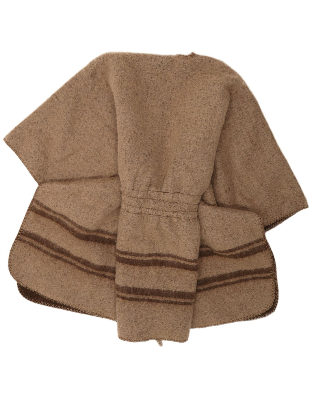 Liu Jo Graphic Poncho Coat til kvinder One Size brun stribet polyester