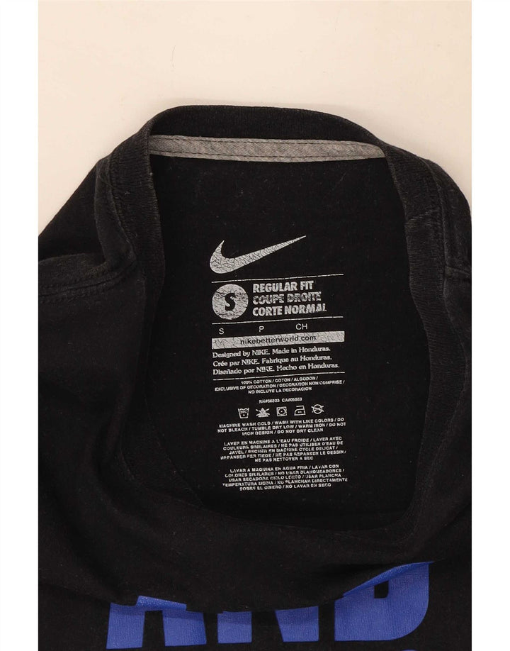Nike Herre Regular Fit Grafisk T-Shirt Top Lille Sort