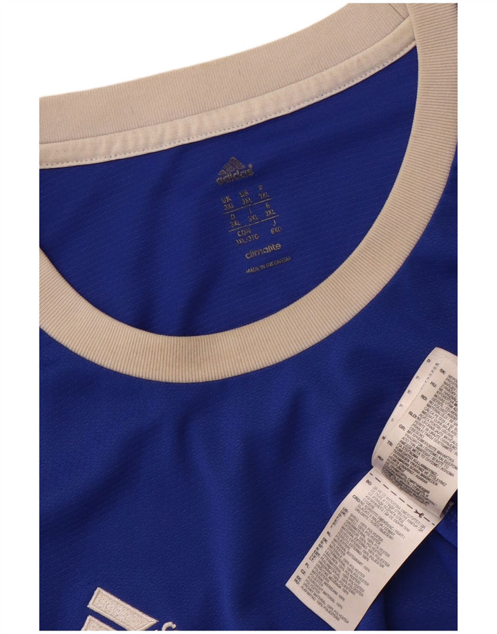 Adidas Herre Climalite T-Shirt Top 3XL Blå Polyester