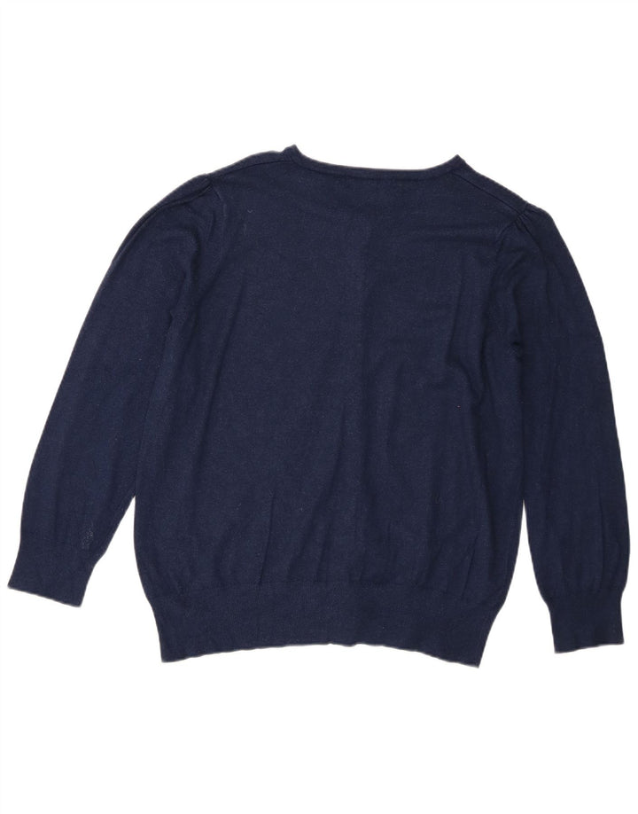 Marks & Spencer Dame Cardigan Sweater UK 16 Large Navy Blue