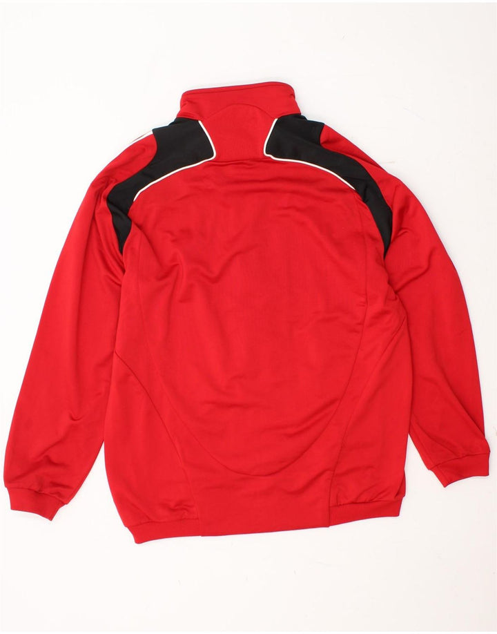 ADIDAS Træningsdragt til mænd, topjakke UK 42/44 Large Red Colourblock Polyester
