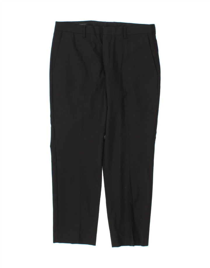 J. CREW Womens Ludlow Slim Chino Trousers W31 L26 Black Wool Vintage J. Crew and Second-Hand J. Crew from Messina Hembry 