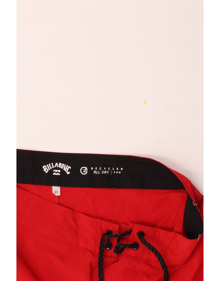 BILLABONG Mens Recycler Swimming Shorts Medium  Red Vintage Billabong and Second-Hand Billabong from Messina Hembry 