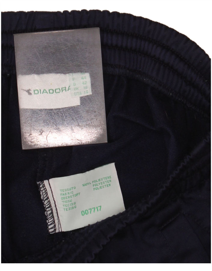 DIADORA Træningsdragt bukser til kvinder UK 16 Large Navy Blue Polyester