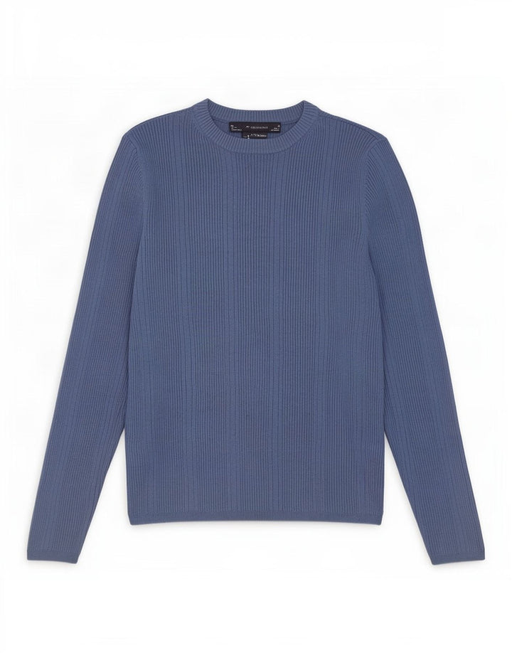 Marks & Spencer Dame sweater med rund hals DK 12 Medium Blue Viscose