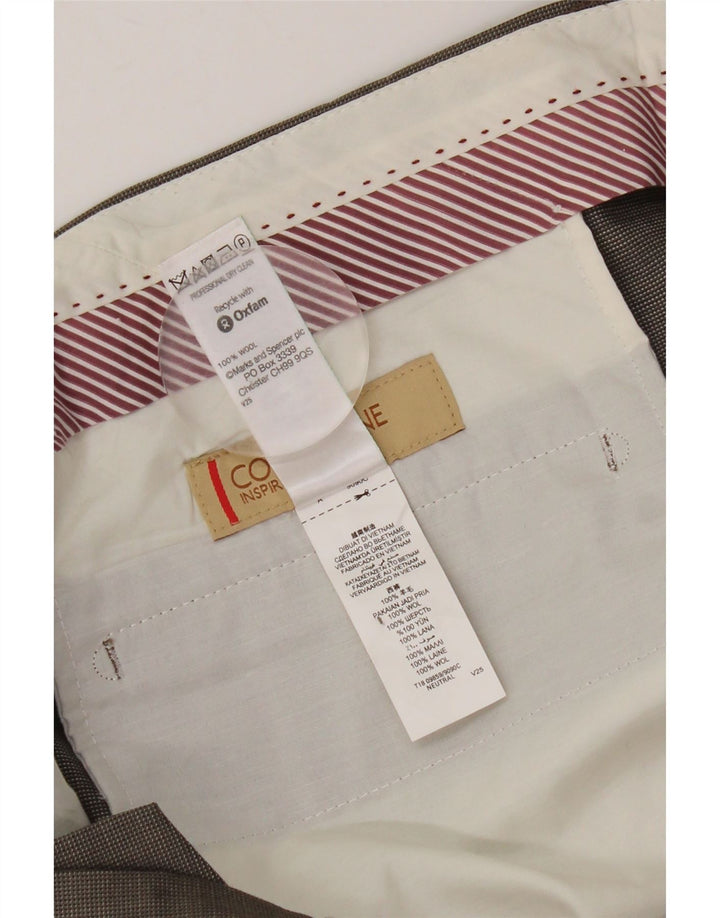 MARKS & SPENCER Lige jakkesæt til mænd W38 L31 Brun uld