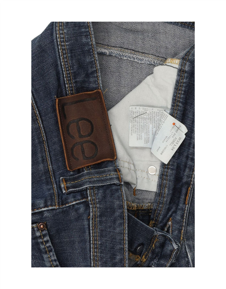 LEE Mens Powell Straight Jeans W33 L30 Blue Cotton