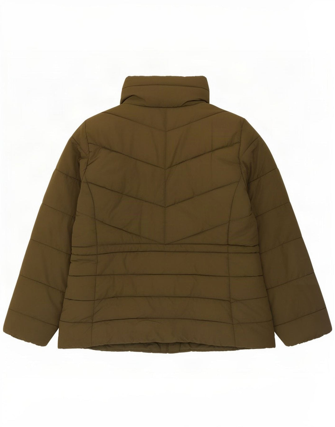 Marks & Spencer Polstret jakke til kvinder UK 14 Stor Khaki Polyester