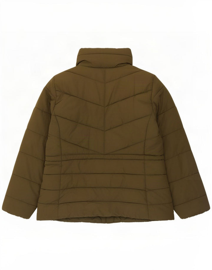 Marks & Spencer Polstret jakke til kvinder UK 14 Stor Khaki Polyester