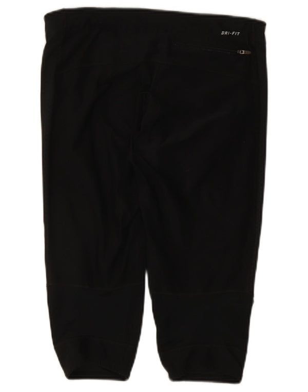 Nike Dame Dri Fit Capri Leggings UK 12 Medium Sort Polyester