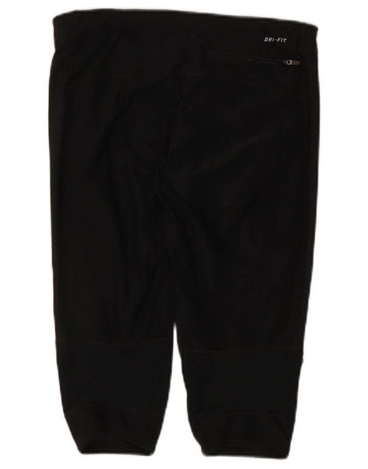 Nike Dame Dri Fit Capri Leggings UK 12 Medium Sort Polyester