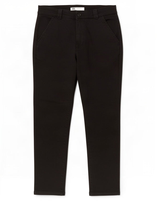 Zara Mens Slim Chino Trousers EU 40 Medium W31 L26 Black Cotton