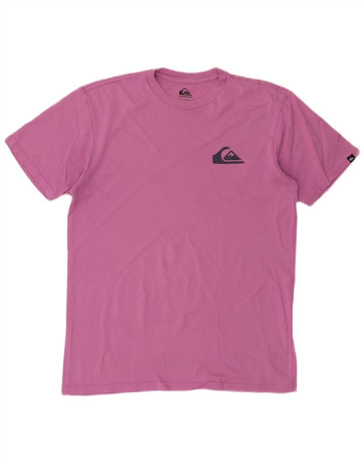 Quiksilver Herre Regular Fit T-Shirt Top Lille Pink Bomuld