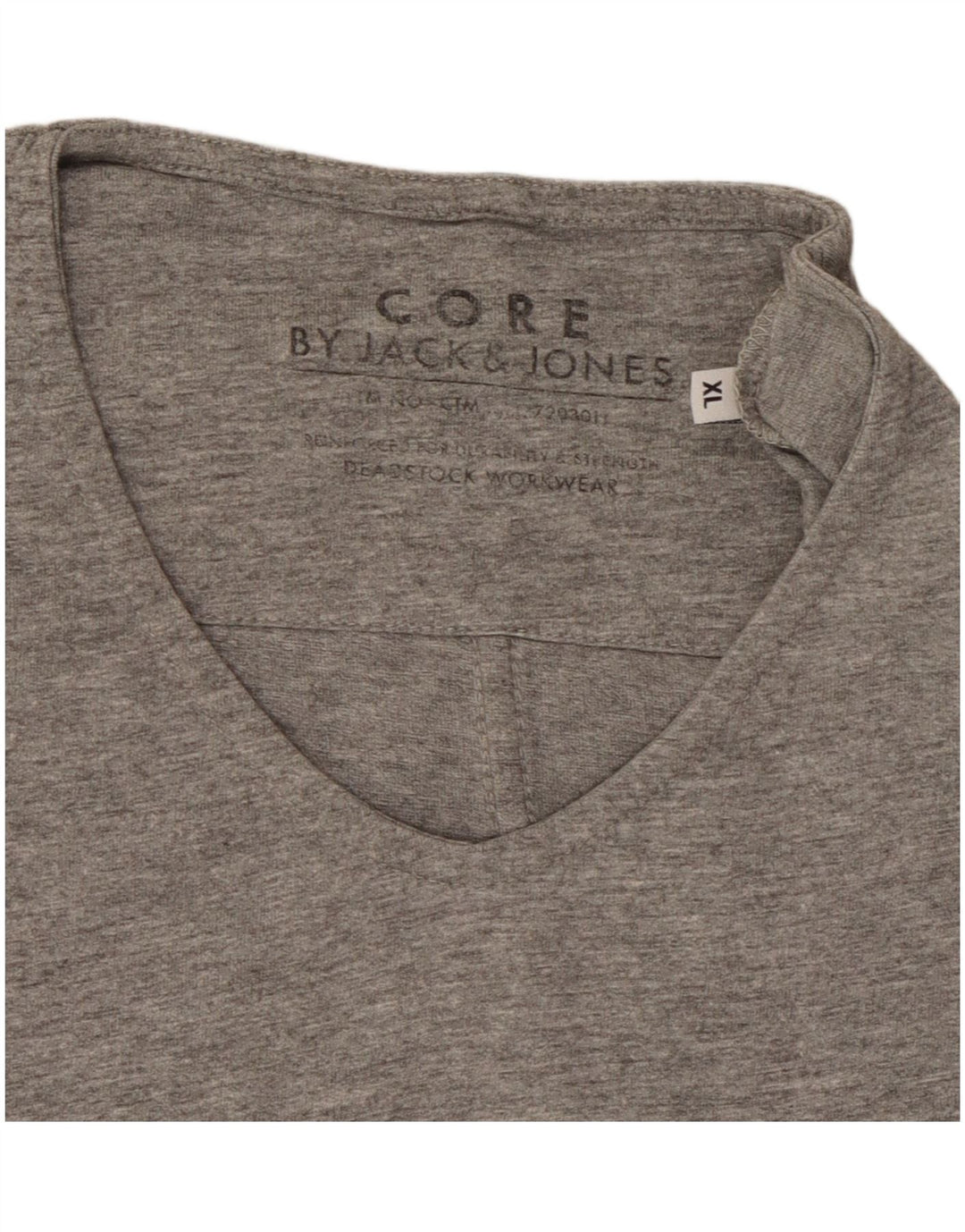 Jack & Jones Herre T-Shirt Top XL Grå Flecked