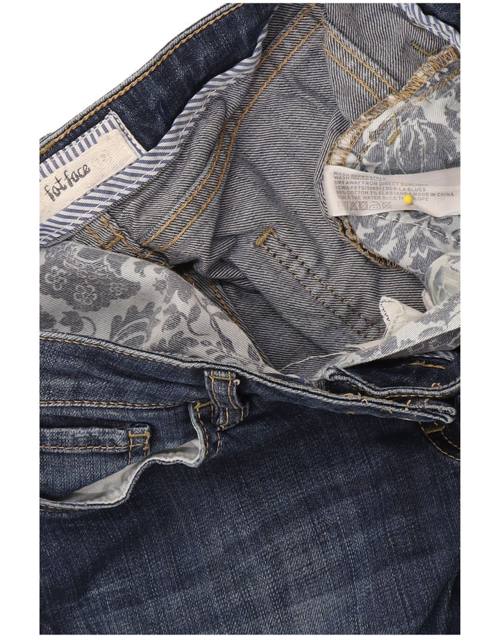 Fat Face Dame Cropped Jeans UK 12 Medium W34 L23 Blå Bomuld
