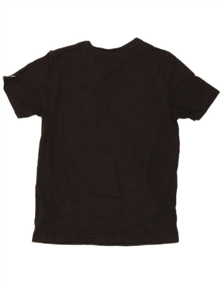 Puma Herre grafisk T-shirt top lille sort blomstret bomuld natur