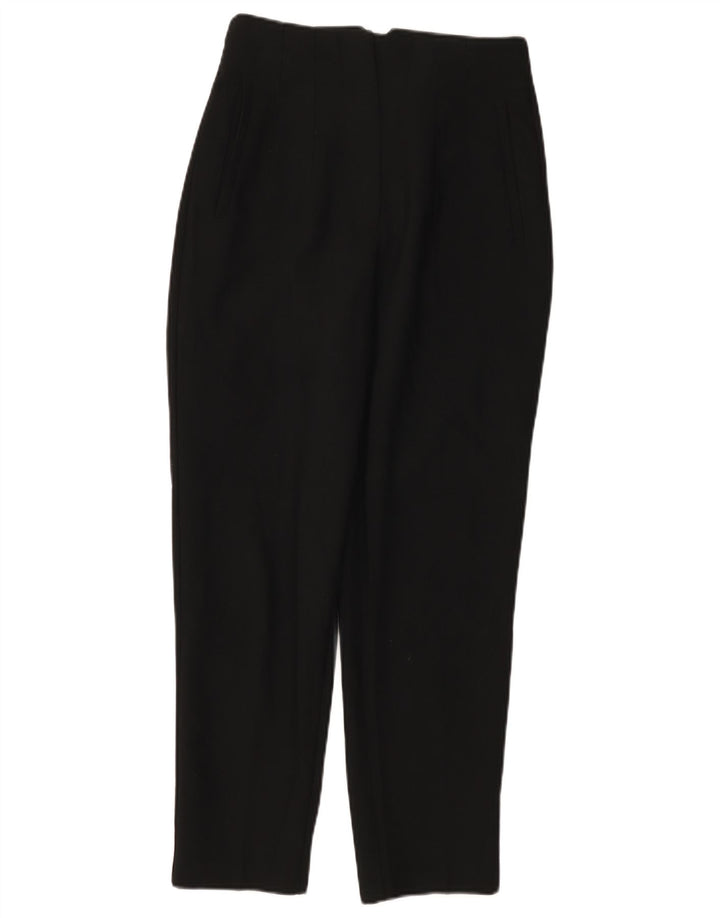 Zara koniske chinosbukser til kvinder Small W26 L27 sort polyester