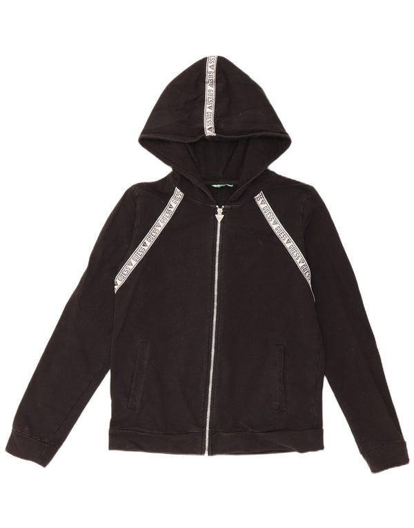 Guess Girls Grafisk hættetrøje med lynlås 15-16 år Sort Colourblock Bomuld