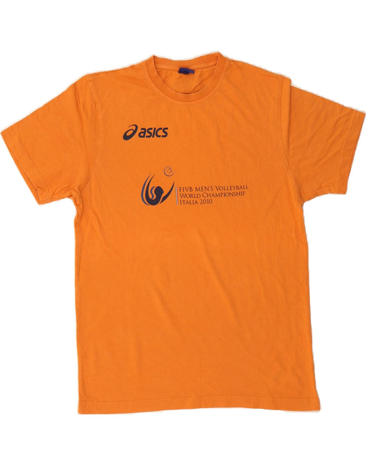 ASICS Womens Graphic T-Shirt Top UK 18 XL Orange Vintage Asics and Second-Hand Asics from Messina Hembry 