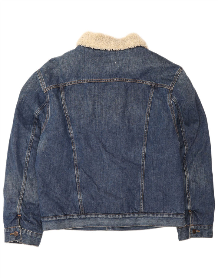 Wrangler Herre Denim Denim Jacket UK 40 Large Blue Cotton