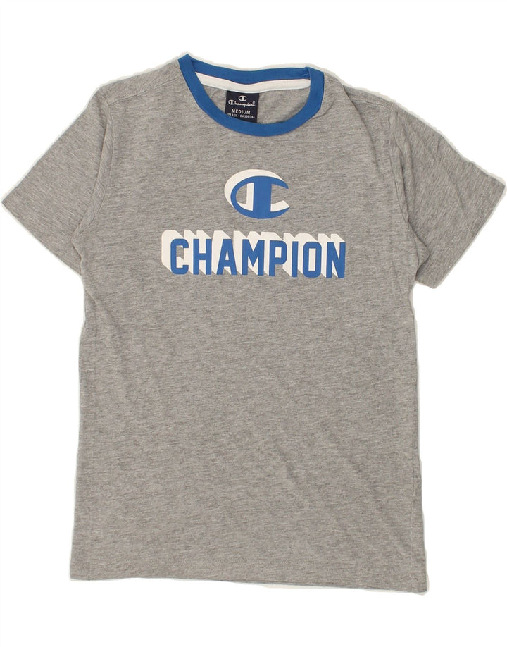 CHAMPION Boys Graphic T-Shirt Top 9-10 Years Medium Grey | Vintage Champion | Thrift | Second-Hand Champion | Used Clothing | Messina Hembry 