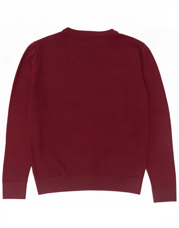 Gap Mens Boat Neck Jumper Sweater Small Burgundy