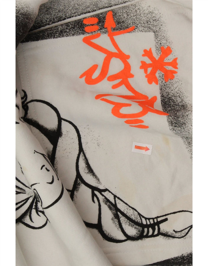 ZARA Frozen Graphic Hoodie Jumper UK 10 Small White