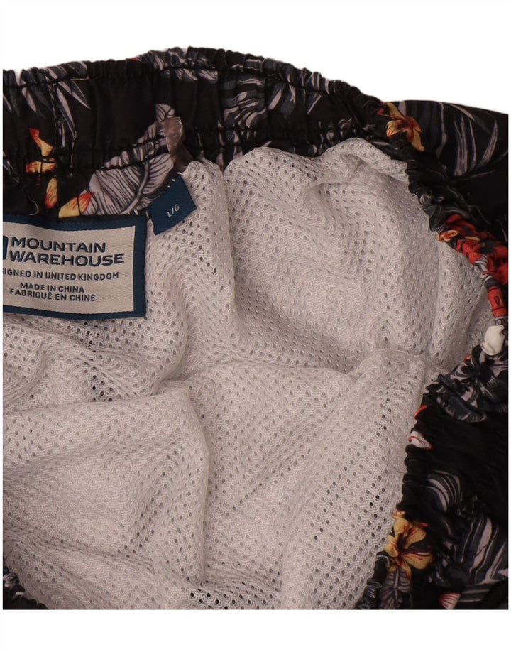 Mountain Warehouse Badeshorts til mænd Large Black Floral Polyester