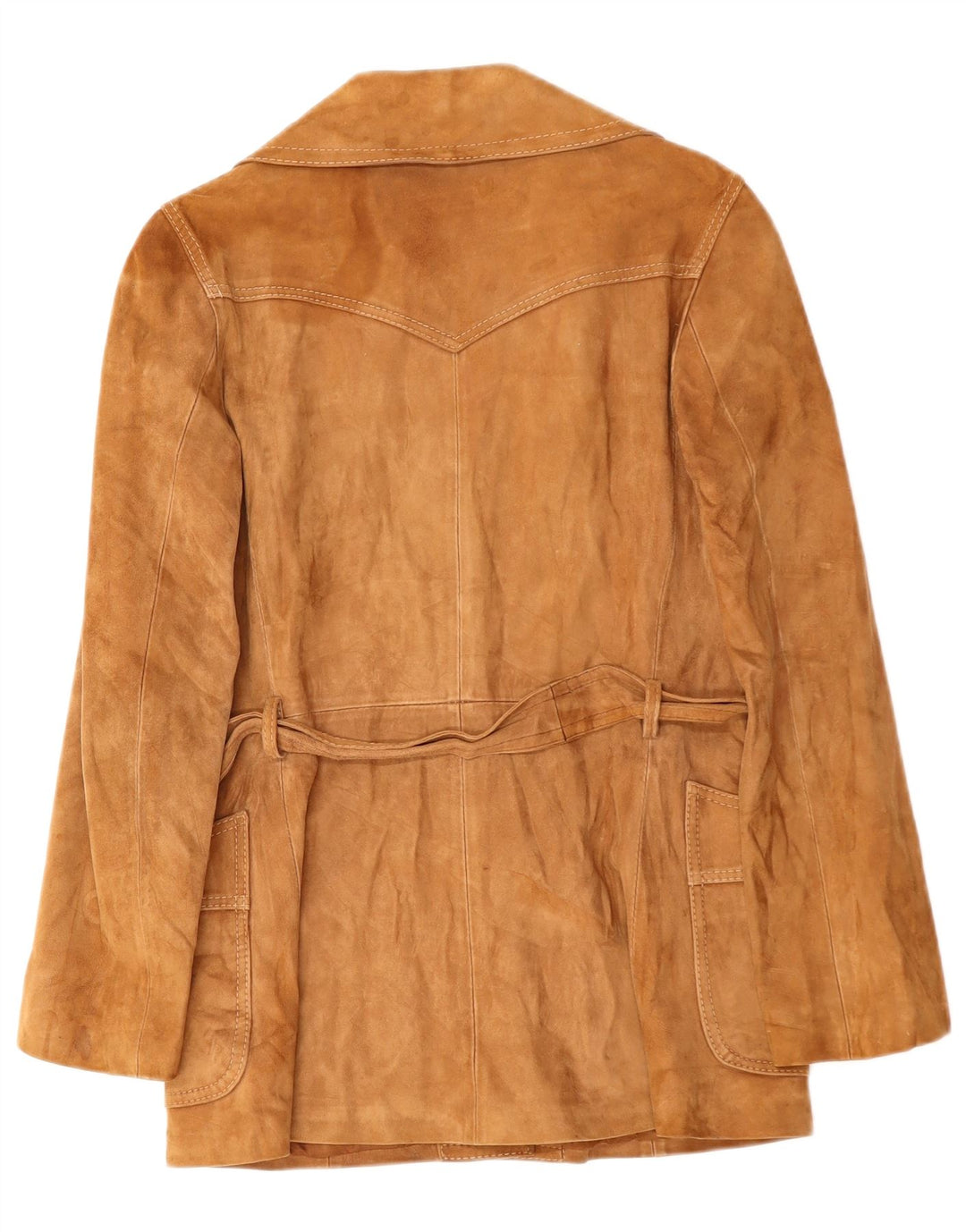 VINTAGE Dame ruskindsjakke UK 14 Medium Brown