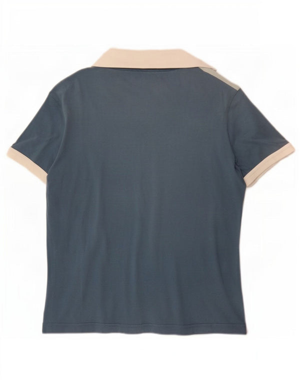 Maui and Sons Dame Polo Shirt UK 14 Medium Blue Colourblock Cotton