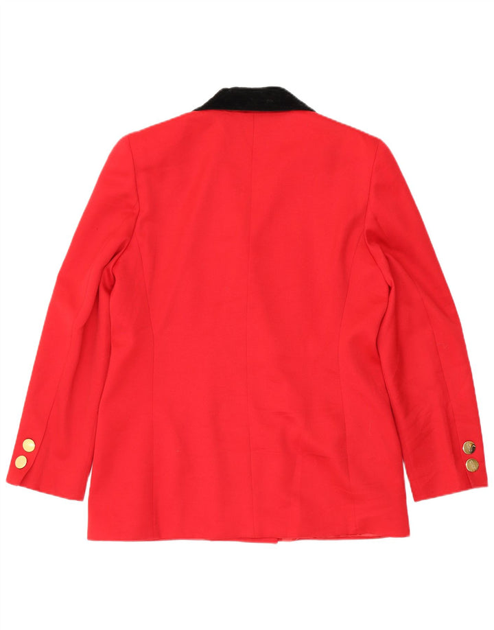Chic Dame Dobbeltradet Blazer Jacket UK 18 XL Rød Colourblock