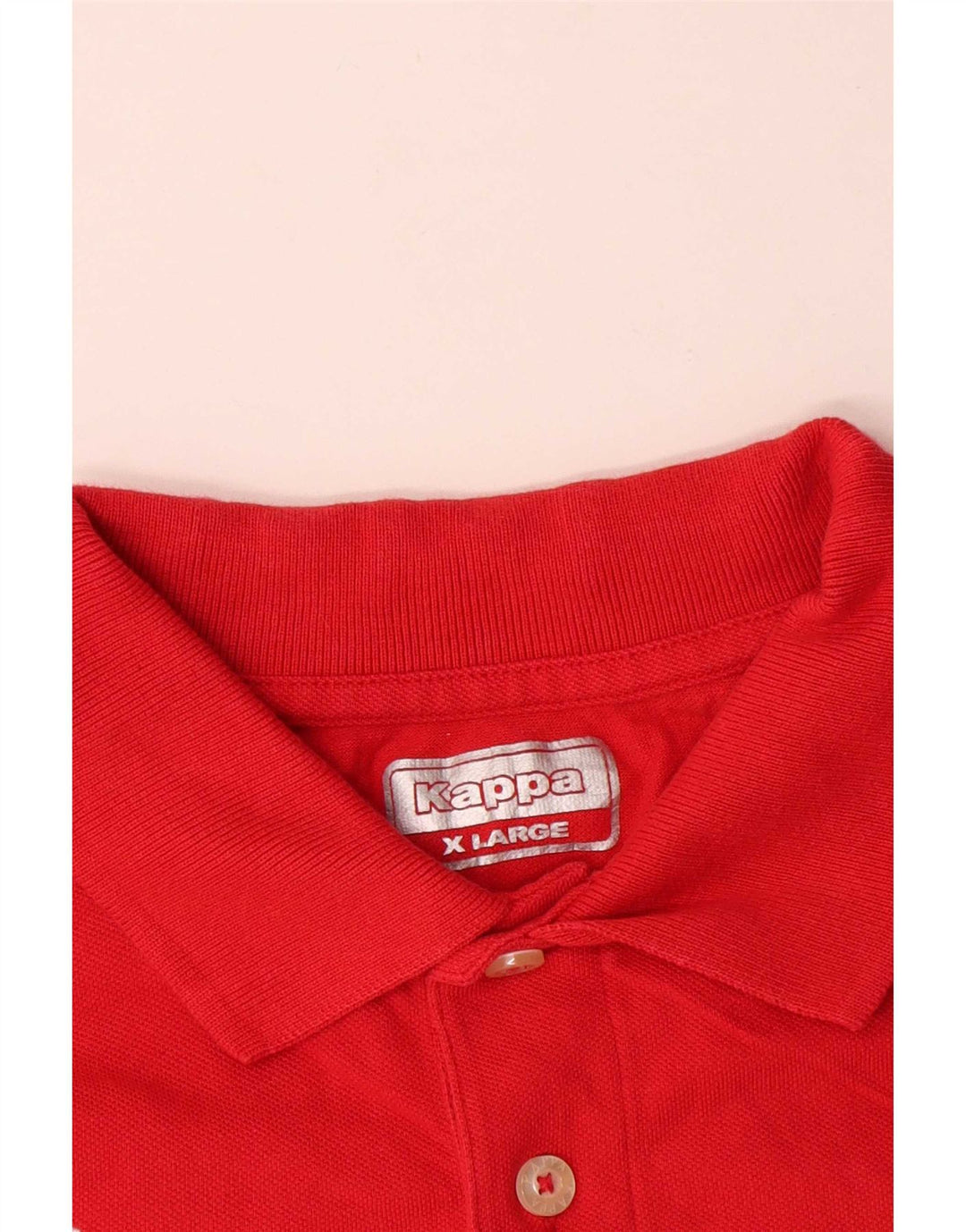 Kappa herre poloshirt XL rød bomuld