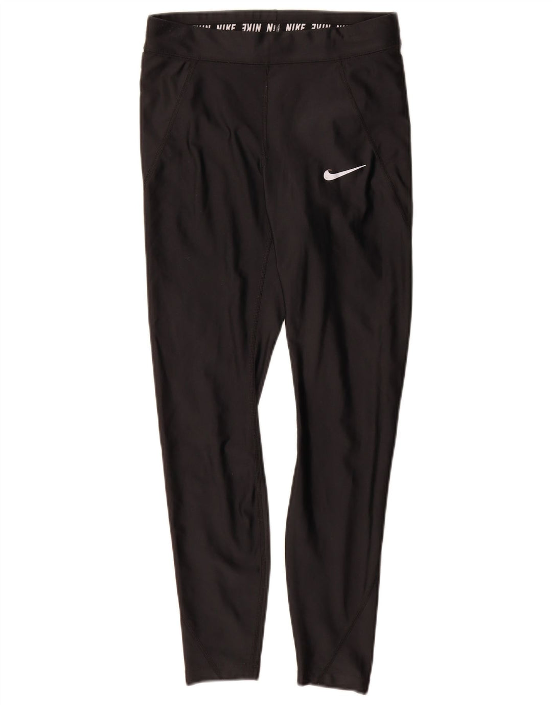 Nike Dame Dri Fit Leggings UK 8 Small Black Polyester