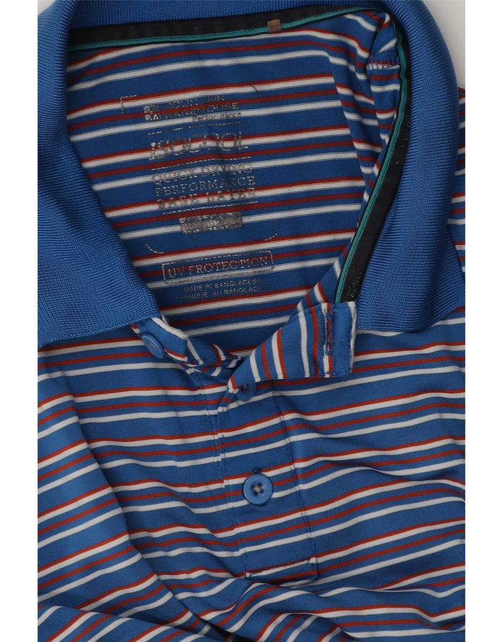 Mountain Warehouse Herre IsoCool Polo Shirt Medium Blå Stribet
