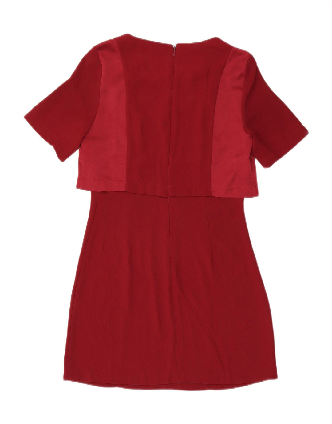 Topshop Dame Shift Dress UK 10 Lille Rød Polyester