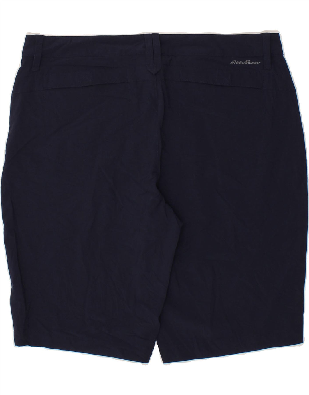 EDDIE BAUER Womens Casual Shorts US 10 Large W33  Navy Blue Polyester Vintage Eddie Bauer and Second-Hand Eddie Bauer from Messina Hembry 