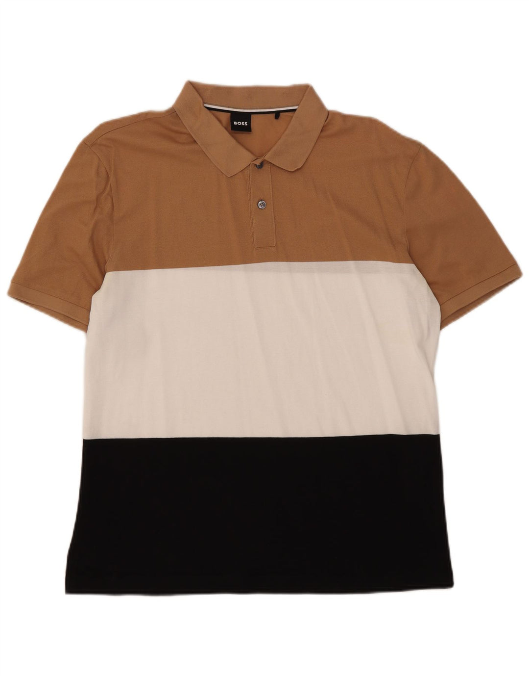 Hugo Boss Poloshirt til mænd Stor flerfarvet Colourblock Bomuld