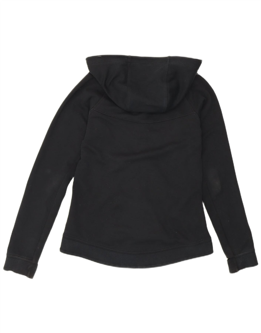 NIKE hættetrøje med lynlås til kvinder UK 12 Medium Sort bomuld