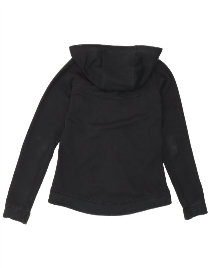 NIKE hættetrøje med lynlås til kvinder UK 12 Medium Sort bomuld