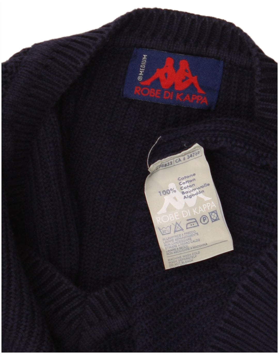 Kappa Herre V-hals sweater Medium Marineblå Bomuld