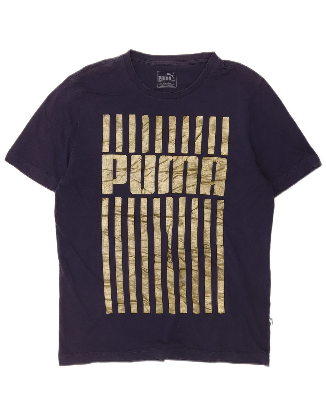 Puma Herre grafisk T-shirt top lille marineblå bomuld
