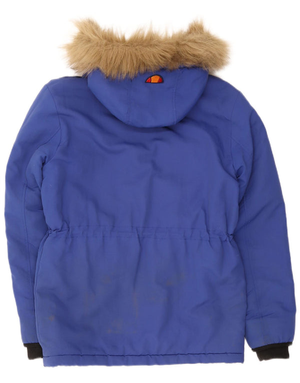 Ellesse Herre Hooded Windbreaker Jacket UK 34 XS Blå Nylon