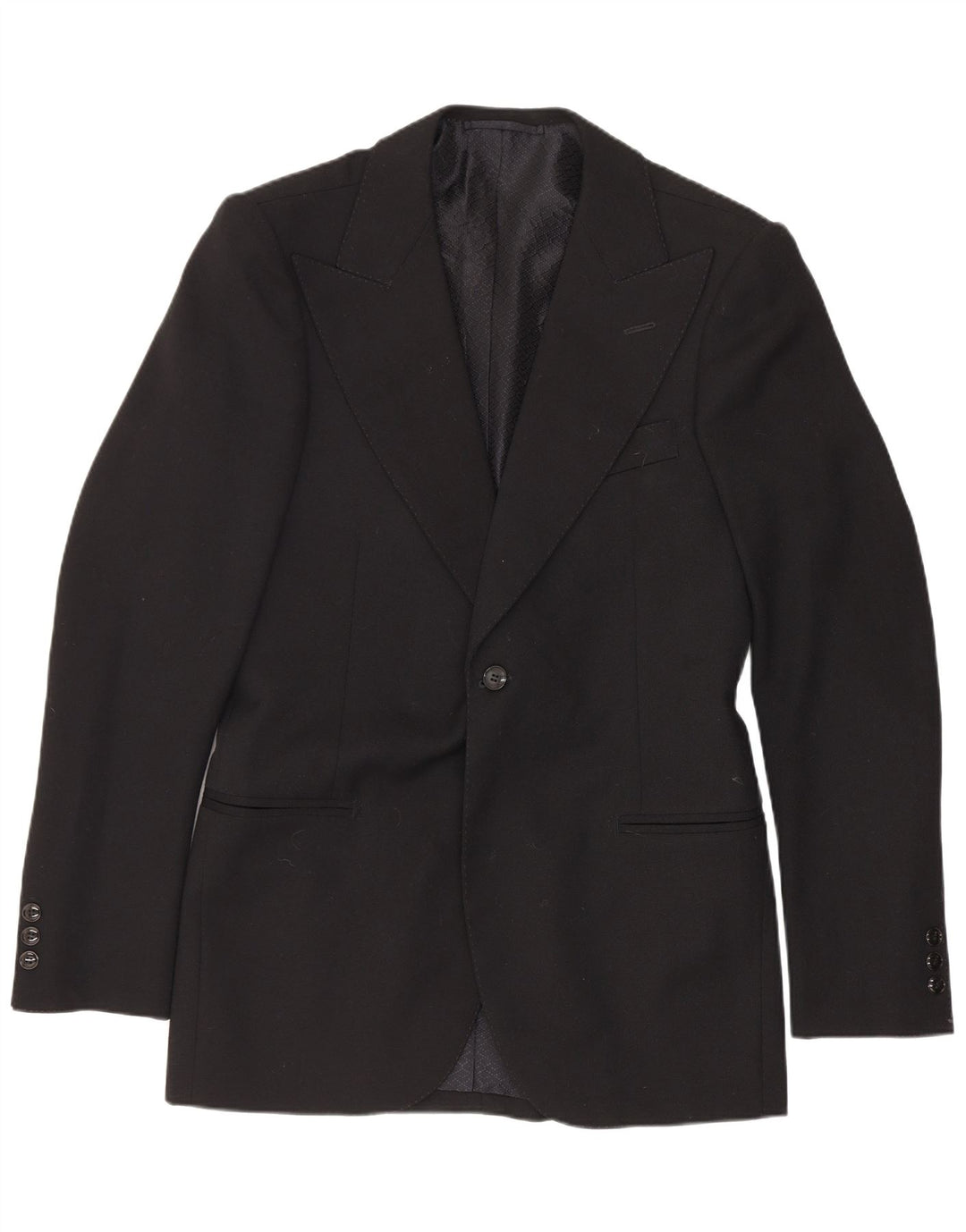 Vintage Herre 1 Knap Blazer Jacket UK 36 Small Black Classic