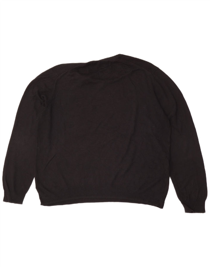 Marks & Spencer Herre Regular Fit V-hals sweater XL sort bomuld