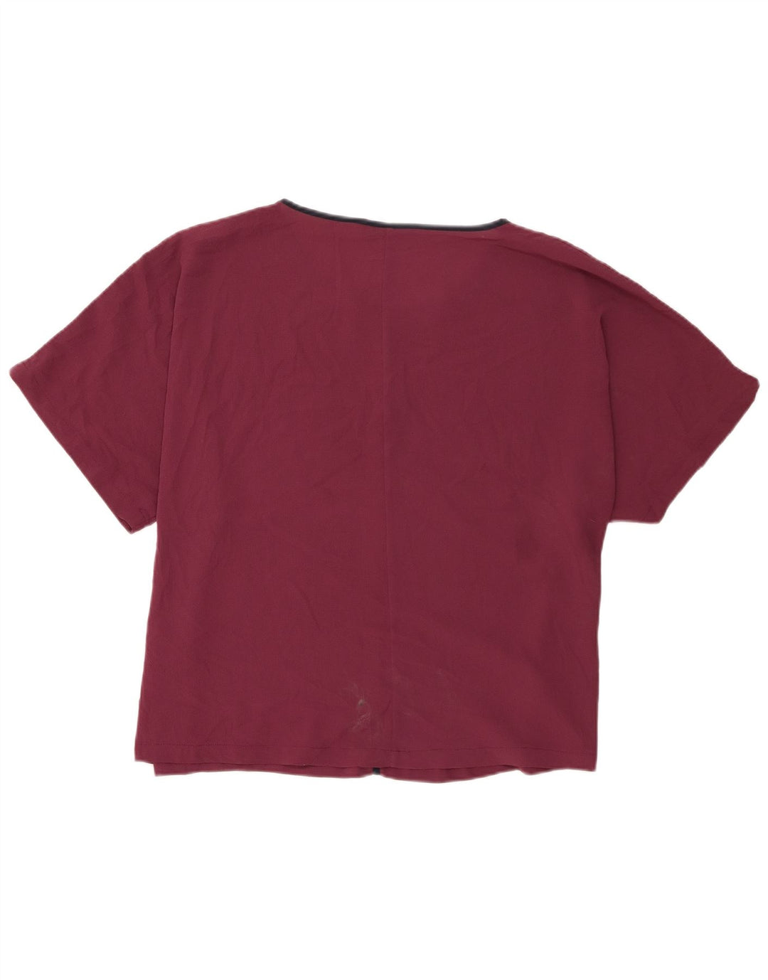 Marks & Spencer Womens Regular Bluse Top UK 20 2XL Burgundy Polyester