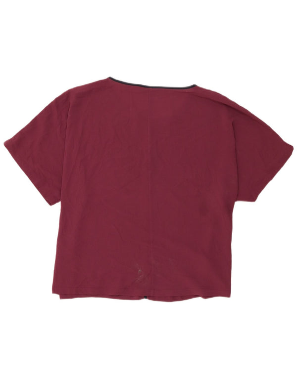 Marks & Spencer Womens Regular Blouse Top UK 20 2XL Burgundy Polyester