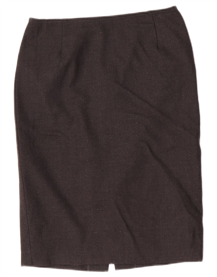 Luisa Spagnoli Dame Pencil Skirt IT 42 Medium W26 Grey Virgin Wool
